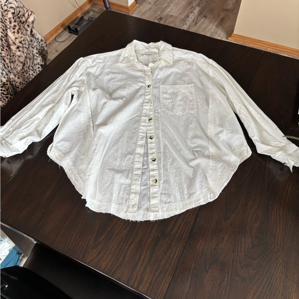 We The Free White Collared Shirt